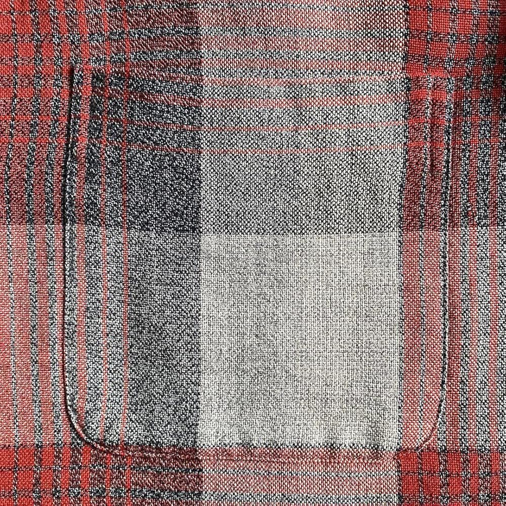 【美品】60s ARROW オンブレチェックシャツ レーヨン ヴィンテージ 1960's 
